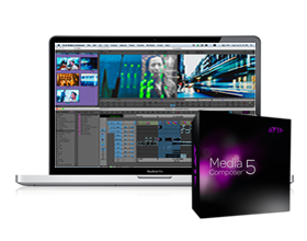 AVID Media Composer running on MacBook Pro